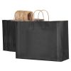 Kraft Paper Bag with Handles 100Pcs 16x6x12 in Party Shopping Retail Bag Black