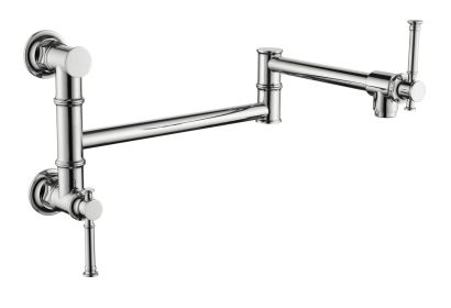 Pot Filler Faucet Wall Mount Pot Filler Faucet, Modern Brass Pot Filler Two-Attachment Wall Mount Folding Kitchen Pot Filler Swing Arm