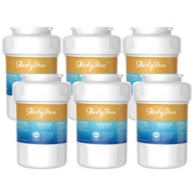 6 Pack Refrigerator Water Filter Replacement For GE MWF, SmartWater MWFP, MWFINT, MWFA, GWF, HDX FMG-1, Kenmore 9991, GSE25GSHECSS, WFC1201 Water (Option: W13733001)