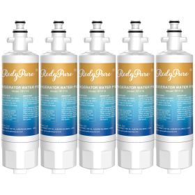 5 Pack Redypure Refrigerator Water Filter Replacement For LG LT700P, ADQ36006101,  ADQ36006102, LG 469690, LFX31935ST, RWF1200A, Kenmore 469690, (Option: W13733011)