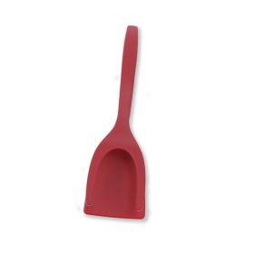 The Steak Spatula Is Heat-resistant And Functions As A Dual-purpose Tool For Both Flipping And Clamping Food, Making It An Essential Small Utensi (Color: Red)
