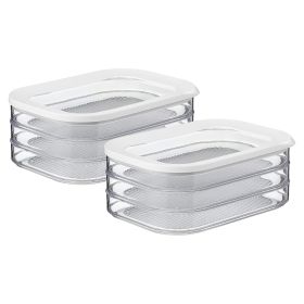 2Pcs Deli Meat Container With Lid For Fridge Stackable Bacon Container Clear Food Storage Box With Lid Meal Prep Container For Lunch Meat Salami (Option: 2pcs)