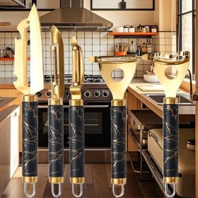 Professional Multifunctional Stainless Steel Peeler Set - Anti-rust Kitchen Tool for Fruits, Vegetables (Quantity: 5pc set)